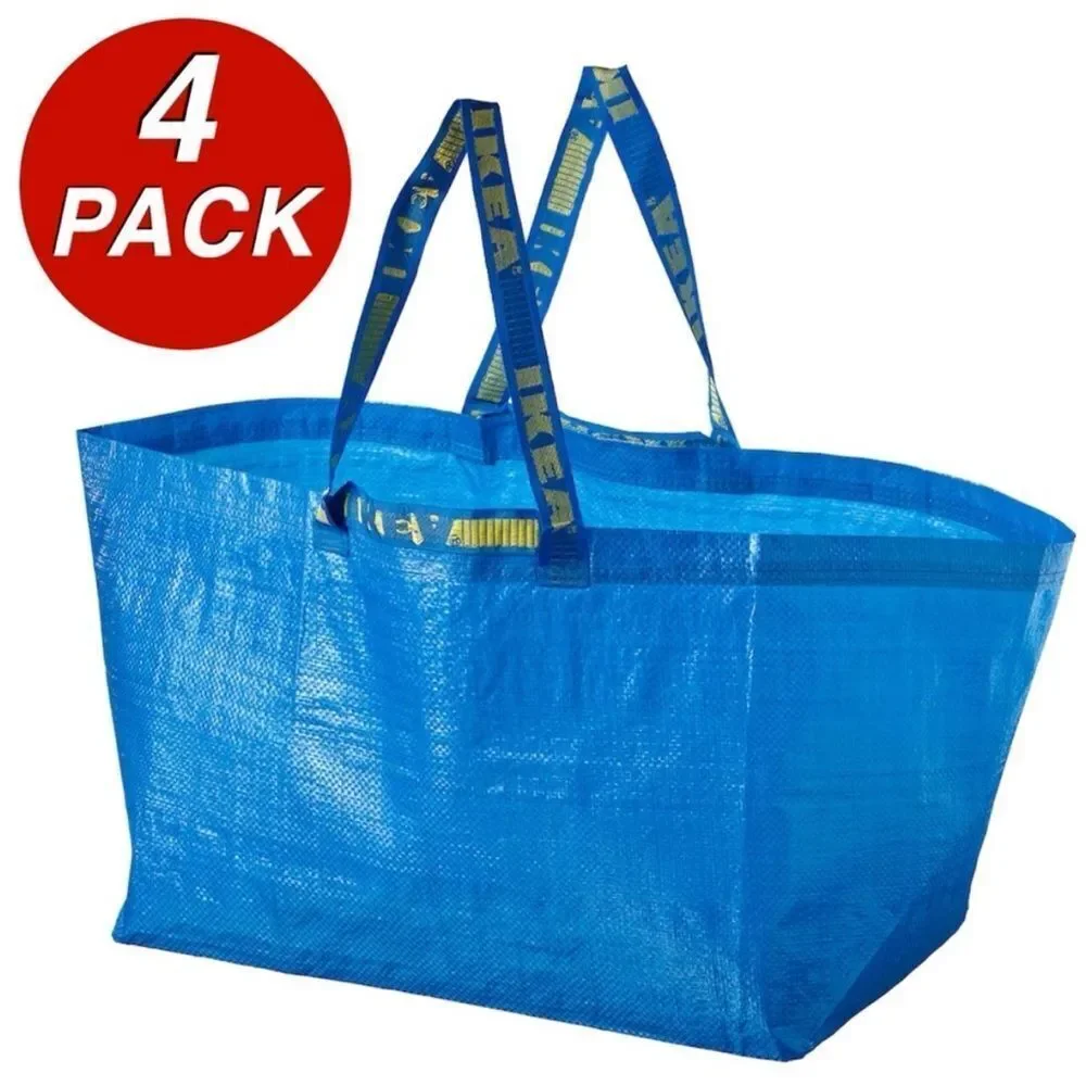 NWT IKEA Frakta Shopping Bag Large Size Sturdy Grocery Laundry Durable - 4 Packs